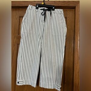 Relativity Black and White Striped Pants